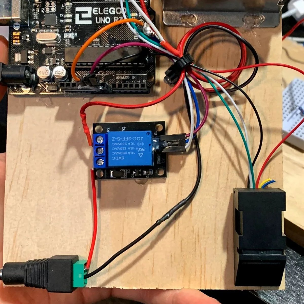 circuitemakes's tweet photo. The original Design vs the new design! This arduino project uses the @adafruit fingerprint sensor! #electronics #engineering https://t.co/ONubif9SJc
