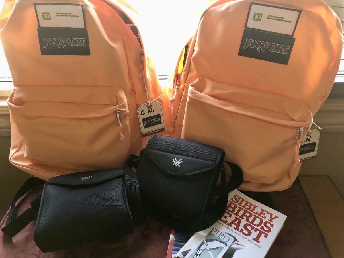PeleeIslandBird's tweet photo. These two Backpacks for Birding are heading to the Caldwell First Nation this afternoon. Youth members will be using them for birding during March Break. Funding for these kits was provided by @TDFEF
#youngbirders
#BIPOCbirders
#CaldwellFirstNation
#TDFEF
#birdinginWindsorEssex https://t.co/l2OPqOk1Yw
