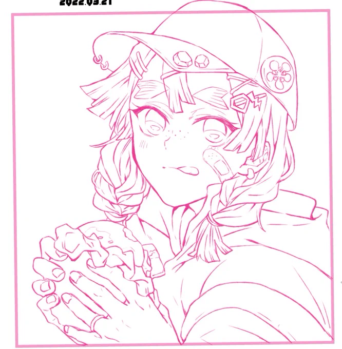 女体化注意
ぜん♀こちゃん線画 