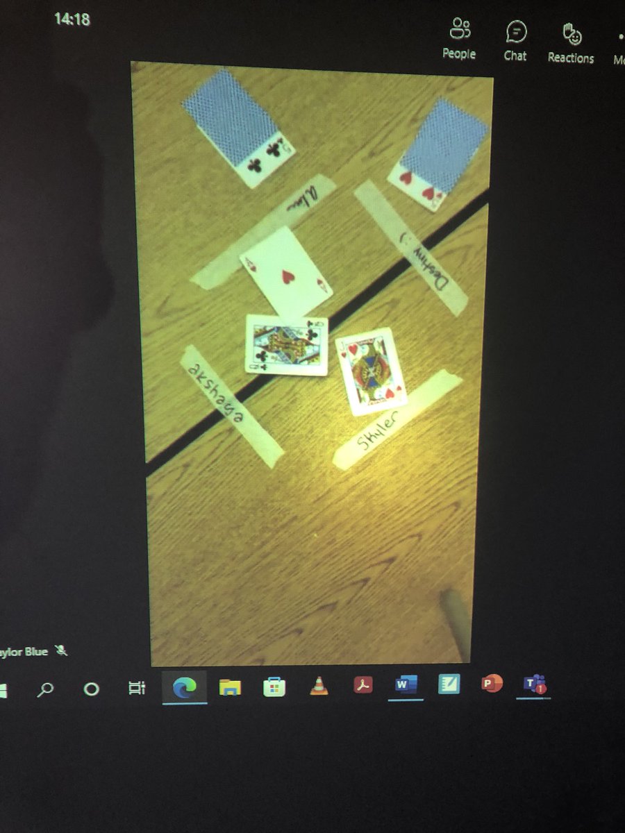 Intermediate Euchre Championship game is being televised live to the classes. The final two teams are from our class and <a href="/Mrs_Fleet_78/">Mrs. Fleet</a>’s class!!