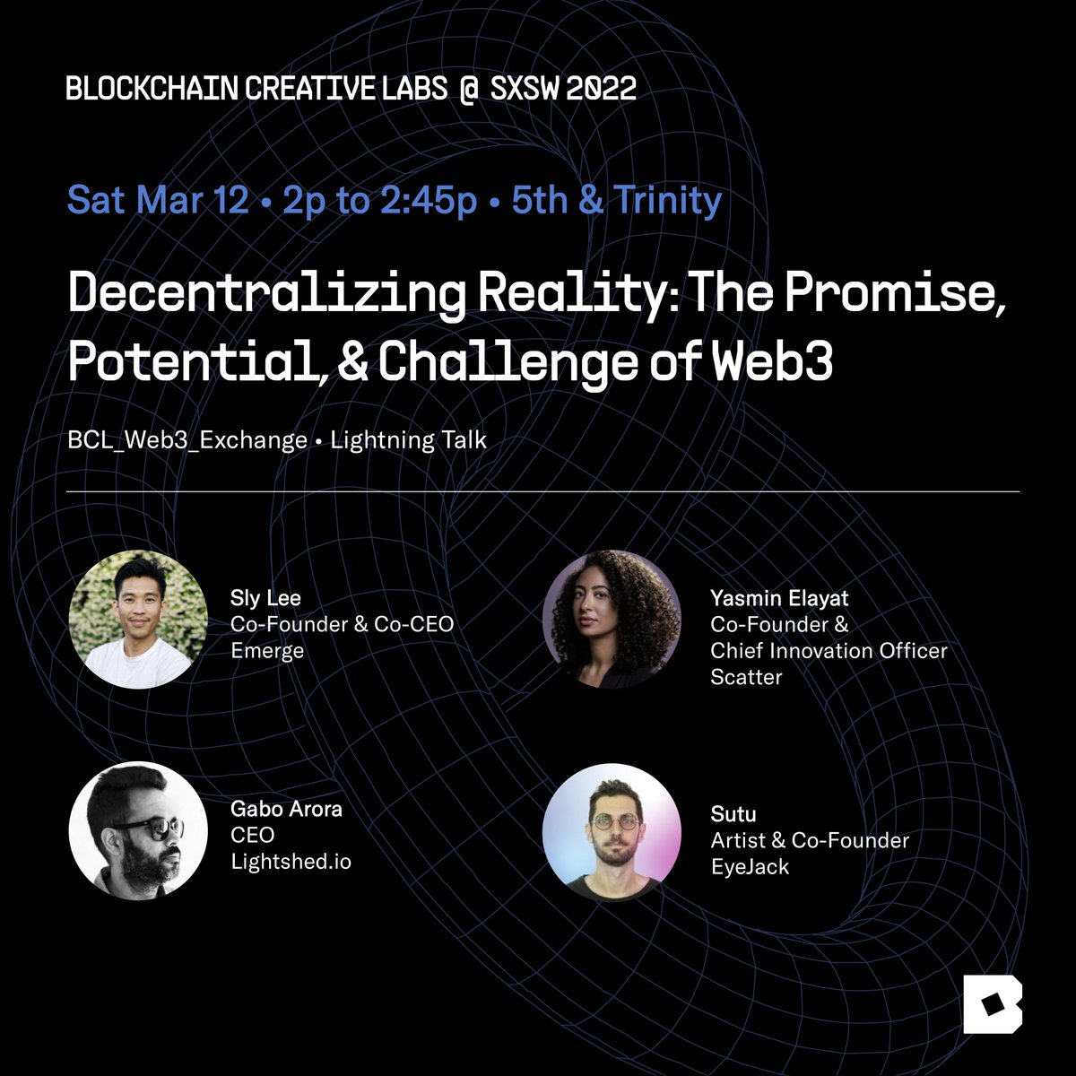 sutu_eats_flies's tweet image. Who's coming to #SXSW ? Join me at @wearebcl on Saturday, 3/12 at 2pmCT for a conversation about decentralized technology and the future of Web3 at 5th &amp;amp; Trinity! RSVP for free entry here: bcl.xyz/sxsw  #SXSW #Blockchain #NEONZ