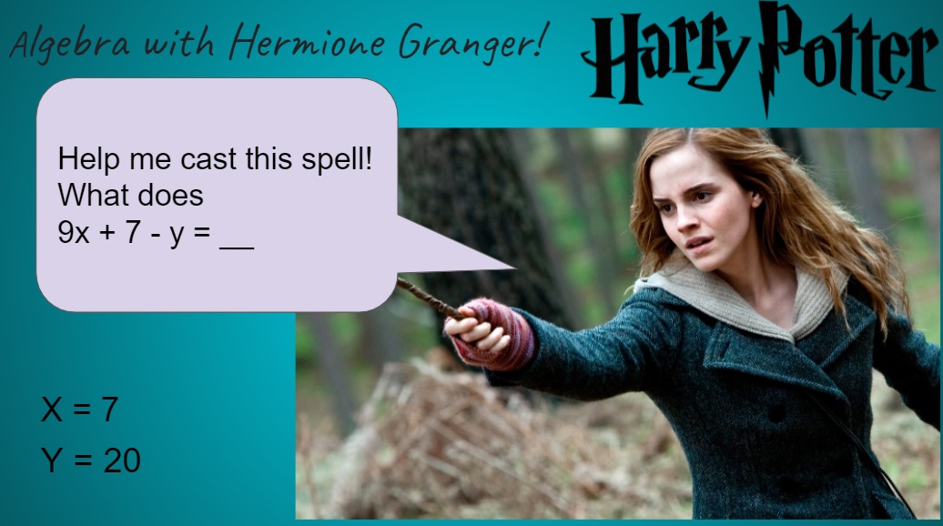 ferteaching's tweet photo. Hello @EmmaWatson! My students made this presentation for you to solve. They are reviewing #Algebra. Do you like it? They are dying to know! #BigFanFavorite #schools #futureready204 #5thgrade https://t.co/mhGOcZQk3A