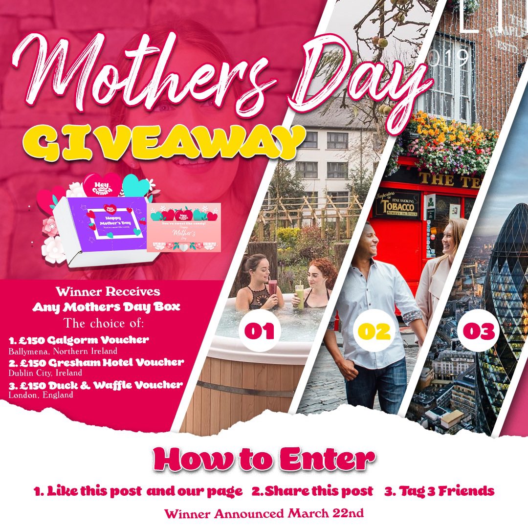 lovefunhub's tweet photo. ‼️👩Mother’s Day Giveaway 🌸 🍫
How To Enter:
1. Retweet This Post AND Follow Our Page 👍 (extra entries available if you enter on Facebook, Insta, Twitter and TikTok)
2. Share This Post ♻️
3. Tag 3 Friends 🏷
Winner announced on the 22nd March 📅 https://t.co/oeeJ3Uv19i
