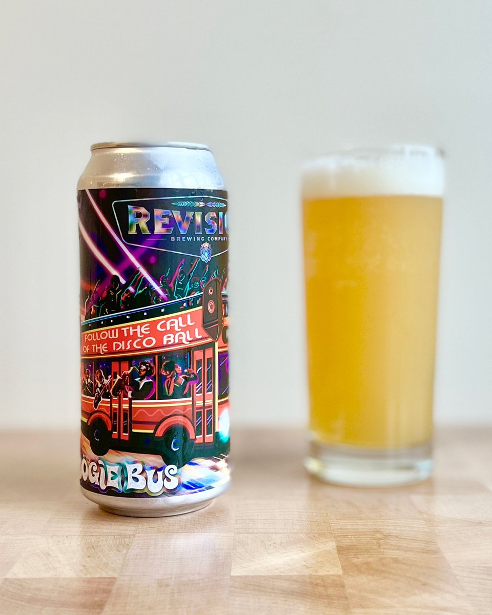 LazySomm's tweet photo. Boogie Bus New England-style hazy India pale ale.
ディスコって呼び方が懐かしすぎます。
#revisionbrewing #hazyipa #boogiebus #ビール #クラフトビール https://t.co/04Cf2qBPqq