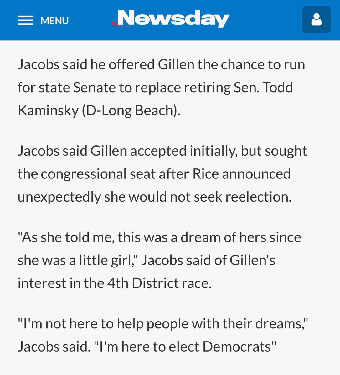 liuba4congress's tweet photo. Wonder why more women don’t run for office? Look no further than @JayJacobs28.

Sexist party bosses don’t get to decide women aren't electable. News flash Jay: @LauraAGillen is a grown woman, mom, and former Hempstead Town Supervisor - not a little girl who needs your permission. https://t.co/LjNpDYx7t7