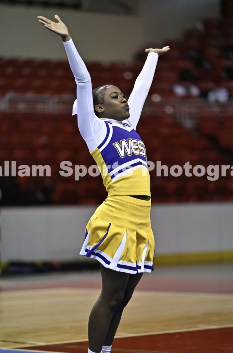 Mizz5pecialK's tweet photo. And just like that - the season is over! 💜💛🤍 And on to the next…. @bwhscheer_ #Cheerleader #BwhsCheer #Varsity #CompTeam https://t.co/IQrSprOy9J