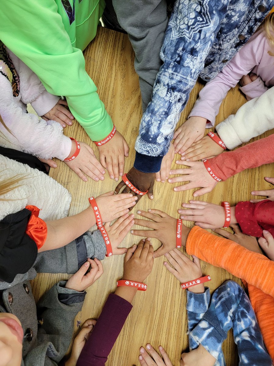 Today we earned our BEAR DEN bracelets! Super proud of my class for being able to recite the B.E.A.R. Expectations!❤️ <a href="/Bostonkidscount/">Boston Elementary</a>