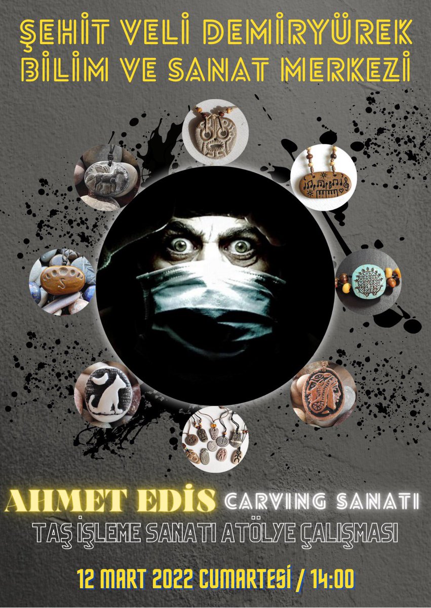 Yirmi yılı aşkın süredir çakıl taşından kabartma tekniğiyle takı yapan Ahmet EDİS, Taş İşleme (Carving) Sanatı Atölye çalışmasında öğrencilerimizle buluşuyor. @BilsemMeb <a href="/ALBAKAydn/">Aydın ALBAK</a> <a href="/MullaKATIK/">Mulla KATIK</a> <a href="/80cumali/">CUMA ALİ KILIÇ</a>