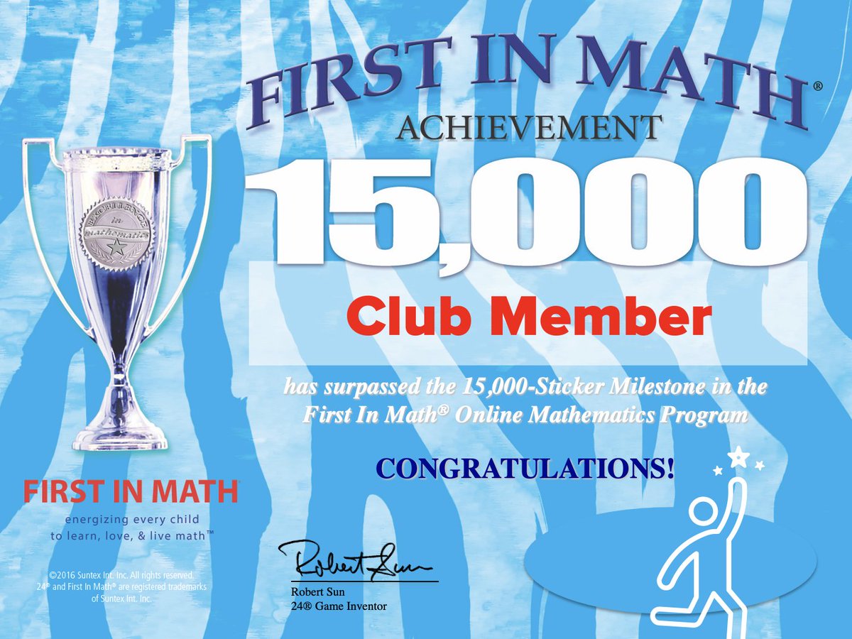 FirstInMath's tweet photo. @msenglish0 @TWPChoirs @wedgwoodwtps Congratulations JOHN! Welcome to the #15K Club!  1⃣5⃣👏 #FirstInMath https://t.co/UthKRhrSpF
