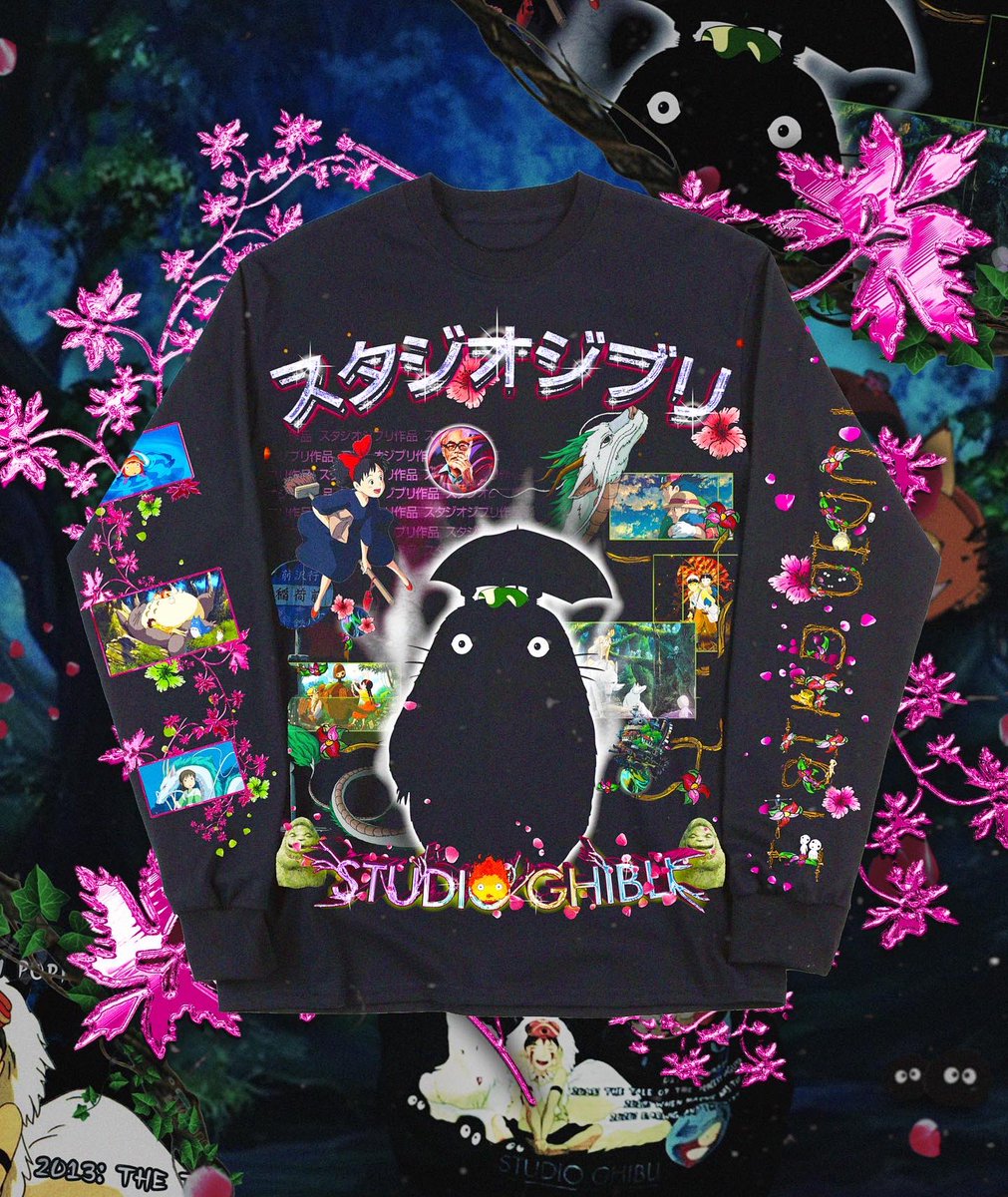 Deebruze's tweet photo. Anime collection PT 2 now available on https://t.co/bTo9UC2Uyj until Saturday. Long sleeves limited to 100. So excited to see these in the wild ! https://t.co/hcWCnNJZfO