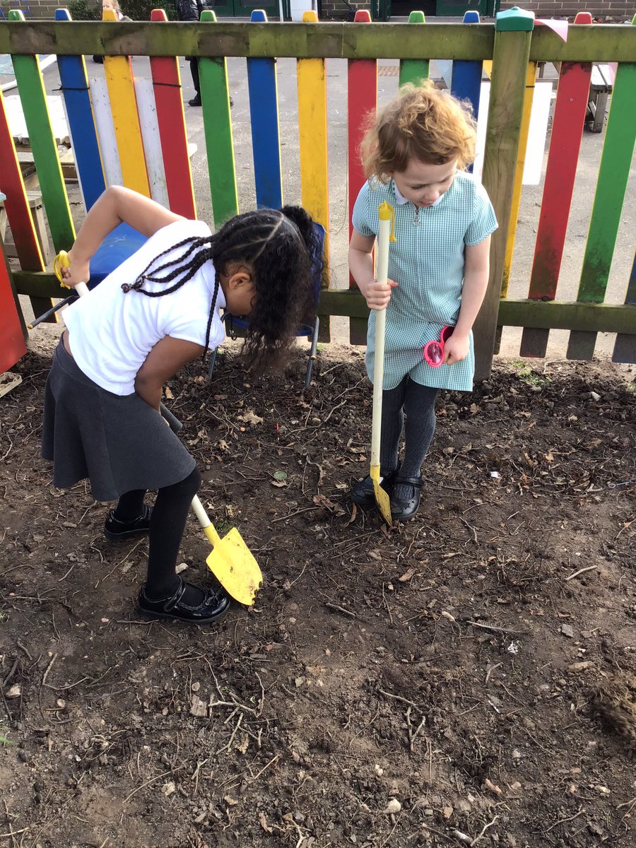 HighwoodPrimF2H's tweet photo. Sunny days bring garden time. Curiosity as the children find different bugs in the garden. They are so very excited to get the ground ready and the seeds planted. #lovespringtime https://t.co/SFiJ3ZPi2q