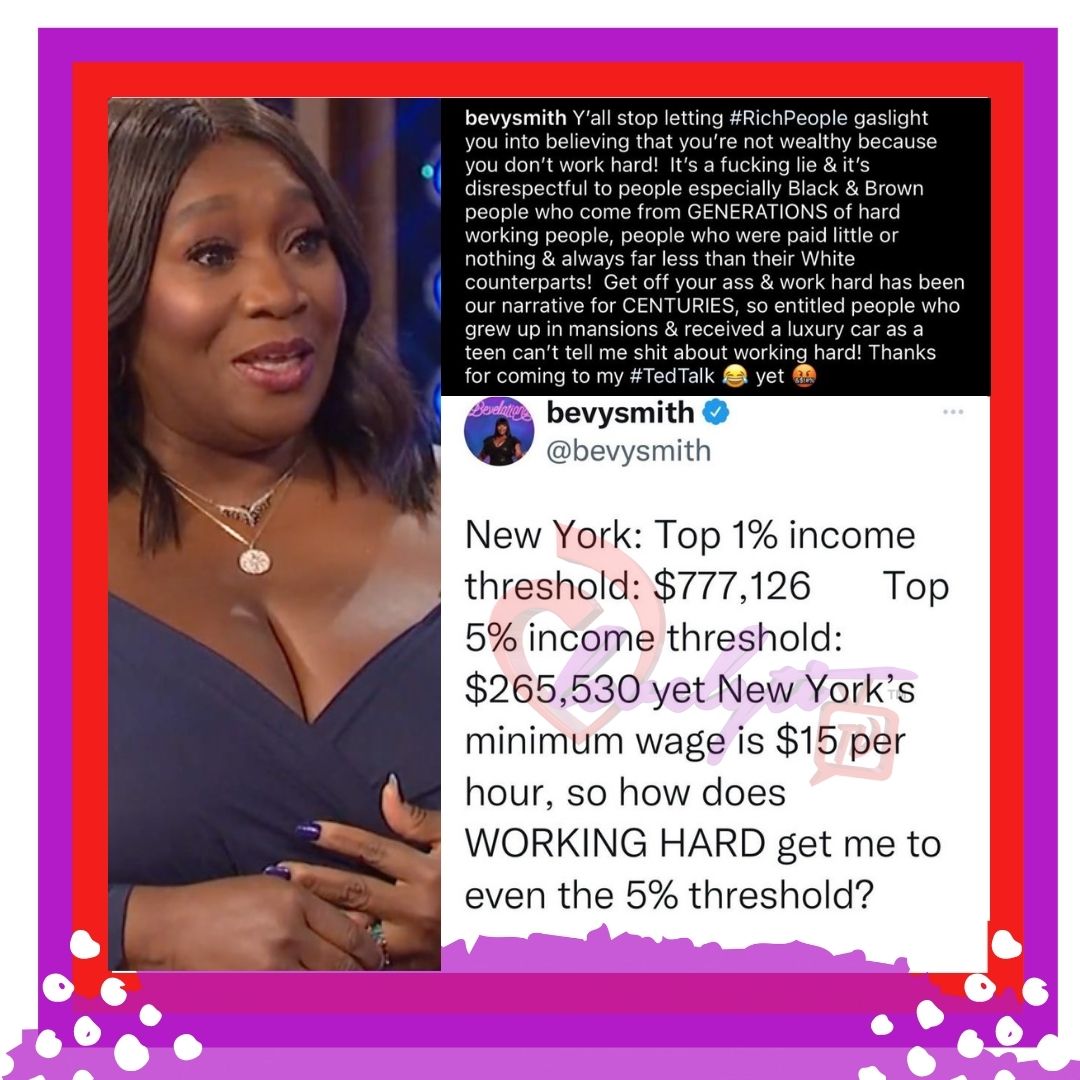 lovelyti's tweet photo. #BevySmith doesn’t want #RichPeople giving advice about working hard.
What are your Thoughts?
#BevySmith #kardashians #lovelytitv https://t.co/b2PVacj1sp