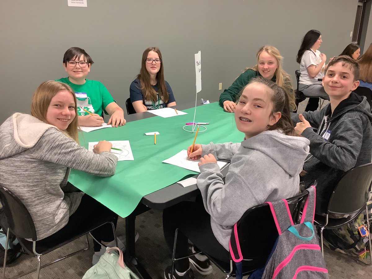 librarywsms's tweet photo. Our book battle team, “the end of the book (as we know it)”, won the Truman Book Battle. We beat teams from four other middle schools! @WSMSwolves https://t.co/2HLezRkJC4