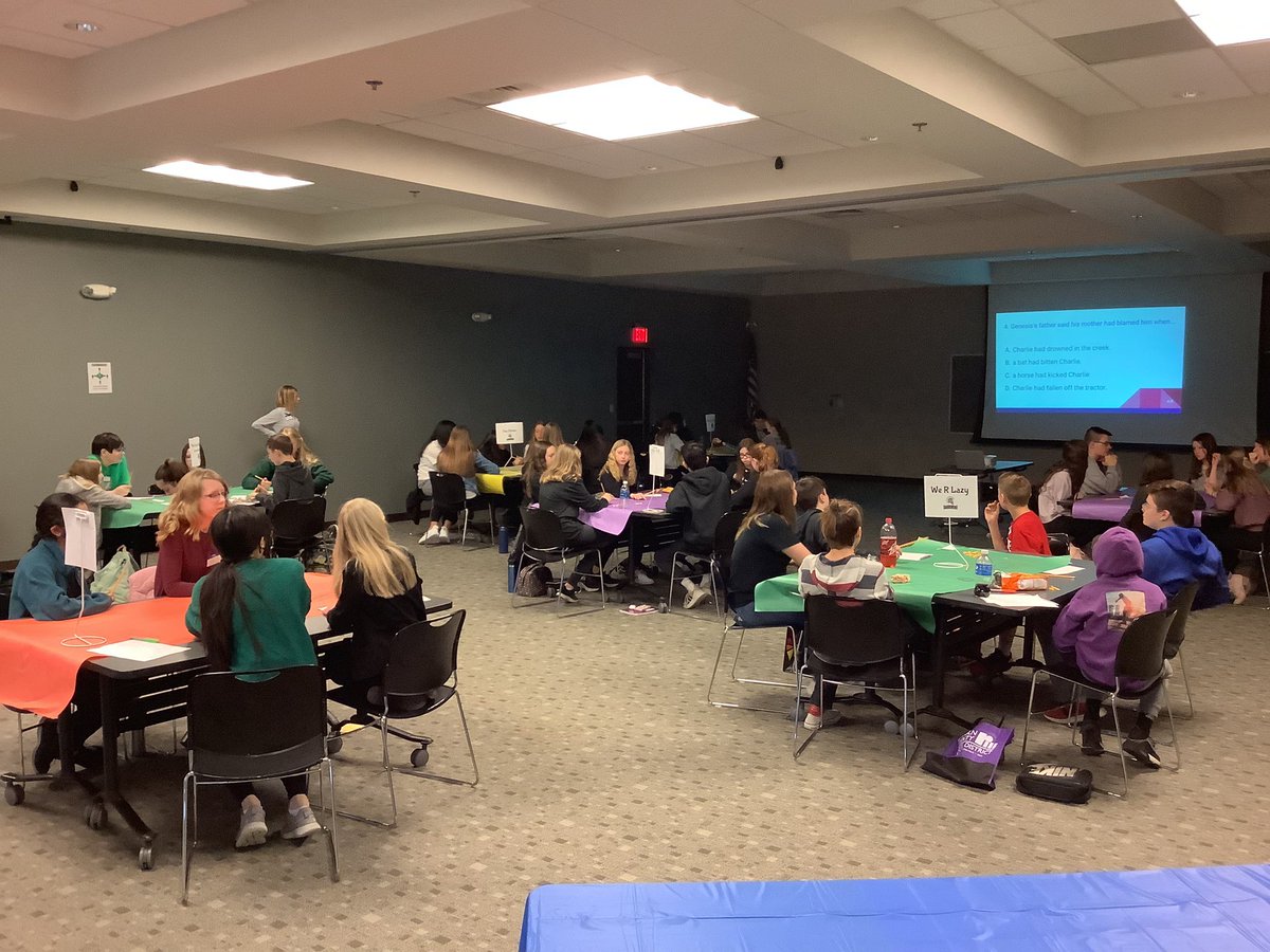 librarywsms's tweet photo. Our book battle team, “the end of the book (as we know it)”, won the Truman Book Battle. We beat teams from four other middle schools! @WSMSwolves https://t.co/2HLezRkJC4