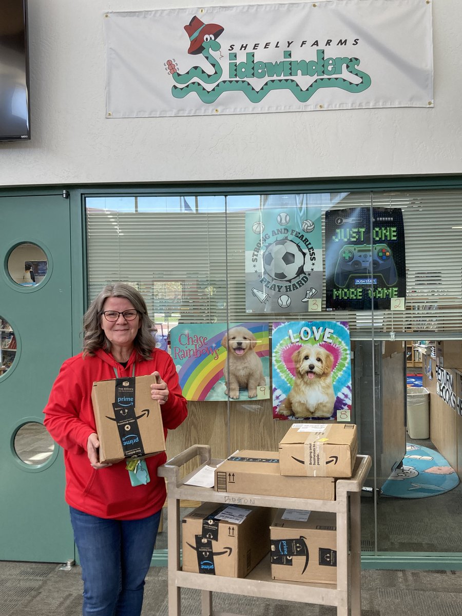 See_Boston's tweet photo. Just funded and DELIVERED new books to love for our 7th grade Sheely treasures! A huge THANK YOU to @azedschools and @DonorsChoose for $1k donation! #noexceptions #ALLmeansALL #SheelyPride #BRAVO #MsVizzerra #ScienceRocks https://t.co/HzfsFCfNCK