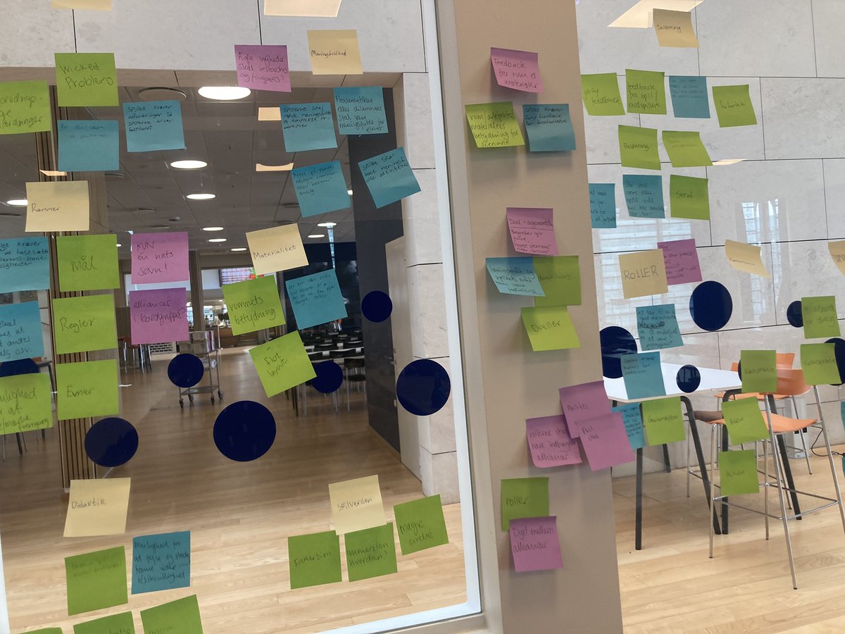 #ideation når det er bedst! Vores remix af varulv, red flag og secret hitler, m. fake news tema, tager form. Spændende hvad næste fase bringer!  #pbl #DesignThinking #gamebased #aau