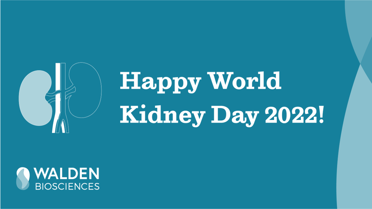 WaldenBio's tweet photo. For the team at Walden Biosciences, every day is #WorldKidneyDay because we are dedicated to delivering transformative therapies for #kidneydisease. https://t.co/mdkFexZMSw