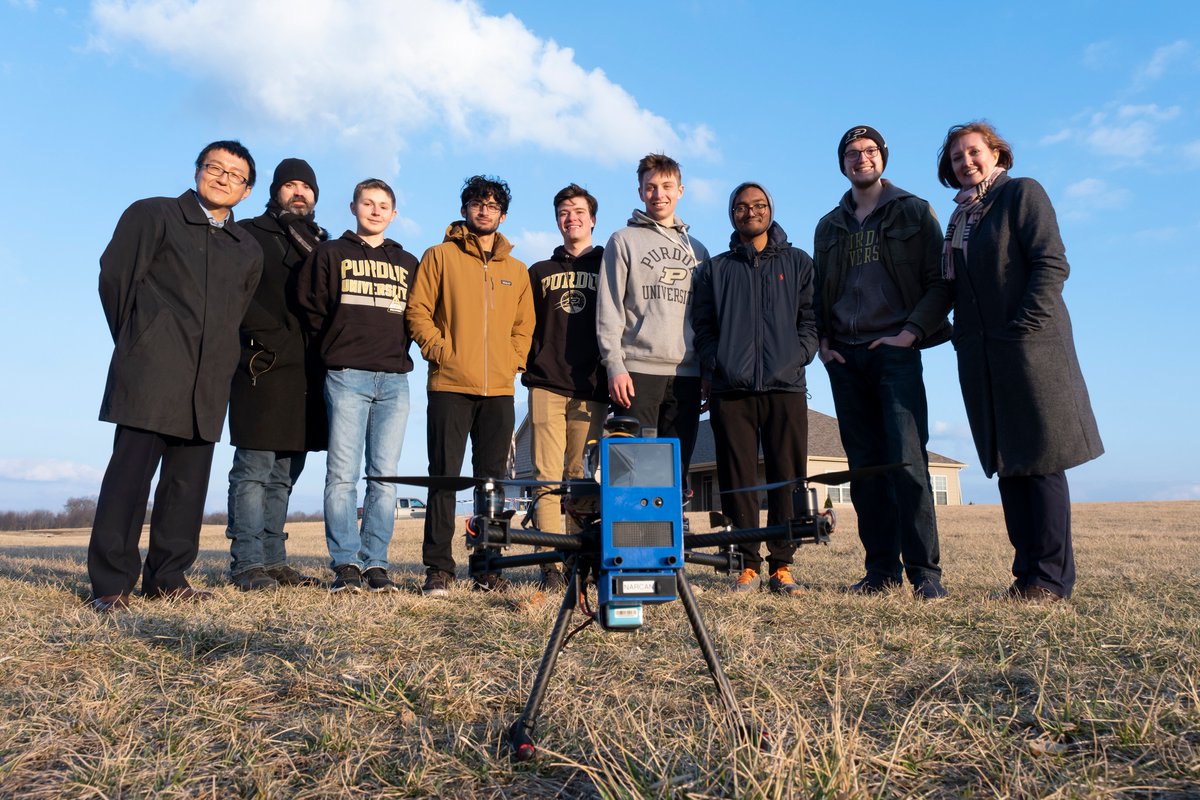 PurdueBME's tweet photo. How to effectively deliver life-saving Narcam to overdose victims, especially in rural areas where time is of the essence? In steps #Purdue's Rural UAV Narcan team, funded by a @PurdueEngineers initiative grant, with an autonomous Narcan delivery drone!
#WeldonSchool #opioid https://t.co/zbZ2m2DH3u