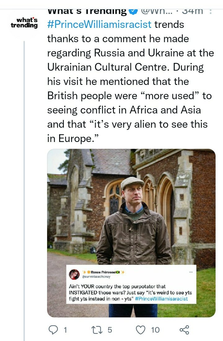 MaameAgyeiwaa36's tweet photo. The desperate man will never wash the racist stain off no matter how many sycophants he deploys to clean up his image . 
##princewilliamisaracist https://t.co/7NsgqPSbum