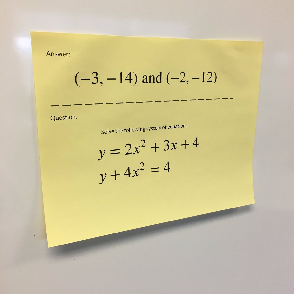 TheErickLee's tweet photo. Working with Precal 11 students with @IanMacLellan32 at @CPAHighSchool today. Practiced systems of equations #selfcheckmath circuit activity. #HRCEmath https://t.co/LEWPt2jhUc