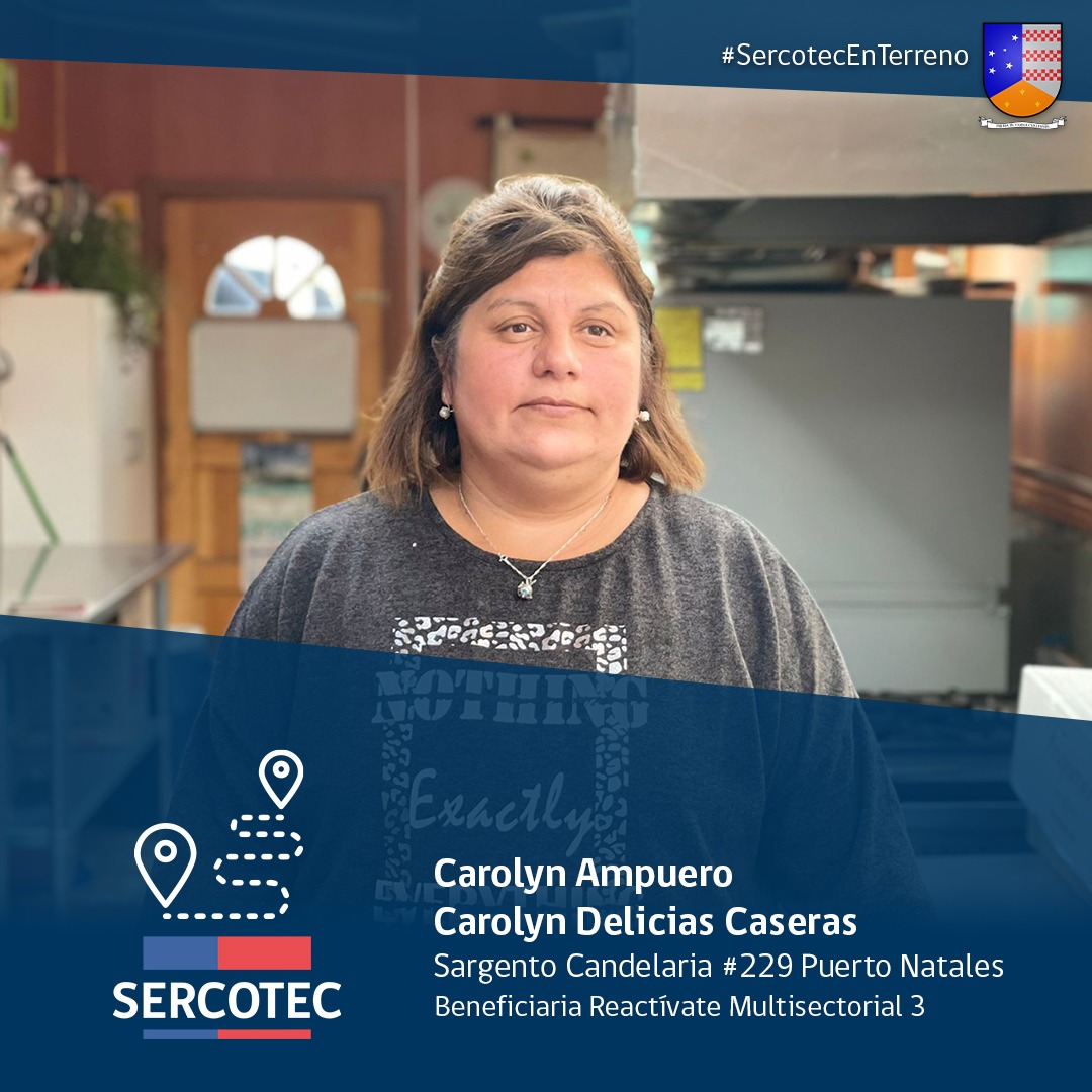 🥧 Carolyn Ampuero, beneficiaria del programa Reactívate Multisectorial 3.

💸 Con los fondos pudo adquirir maquinaria como batidoras, amasadoras, congelador e insumos para su negocio.

#SercotecMagallanes #ProgramaFondema