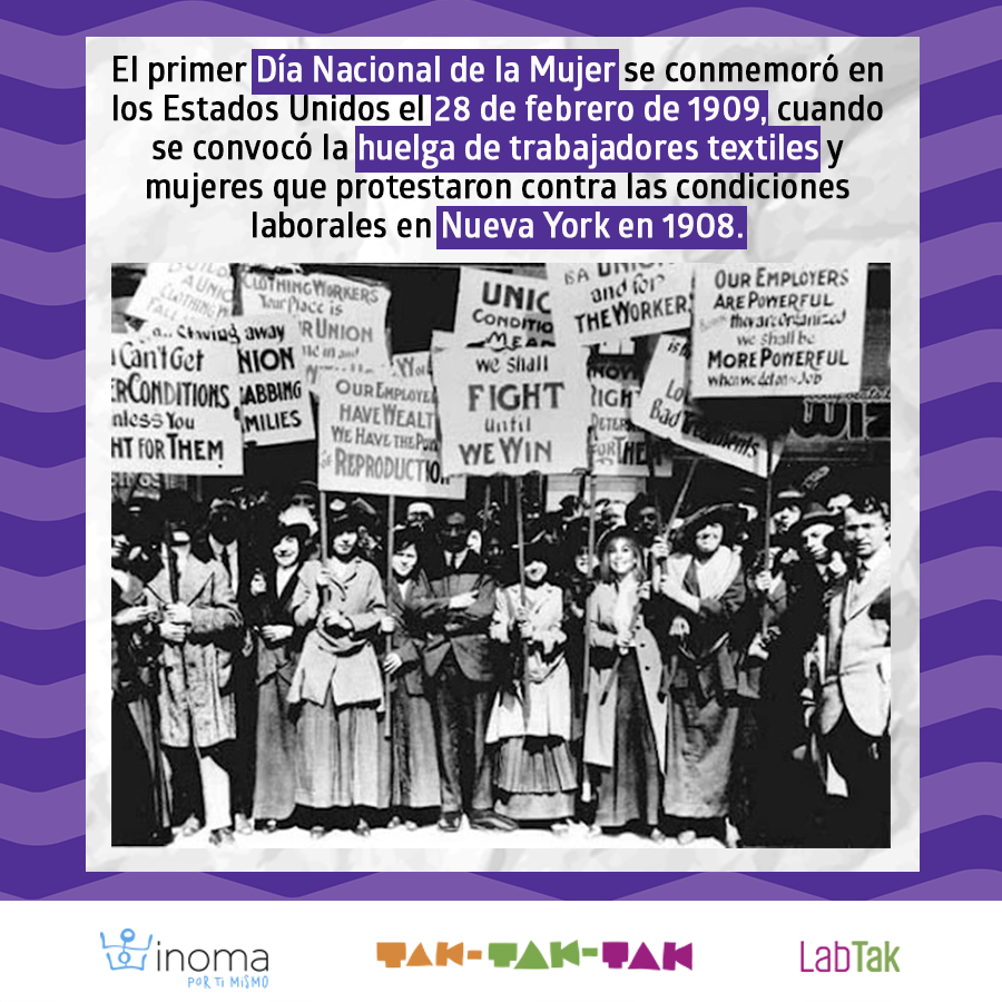 InomaMexico's tweet photo. ¿Por que salieron ayer miles de mujeres a marchar a las calles? Conoce qué dio origen al Día Internacional de la Mujer #8M https://t.co/CFMNEPsyfW