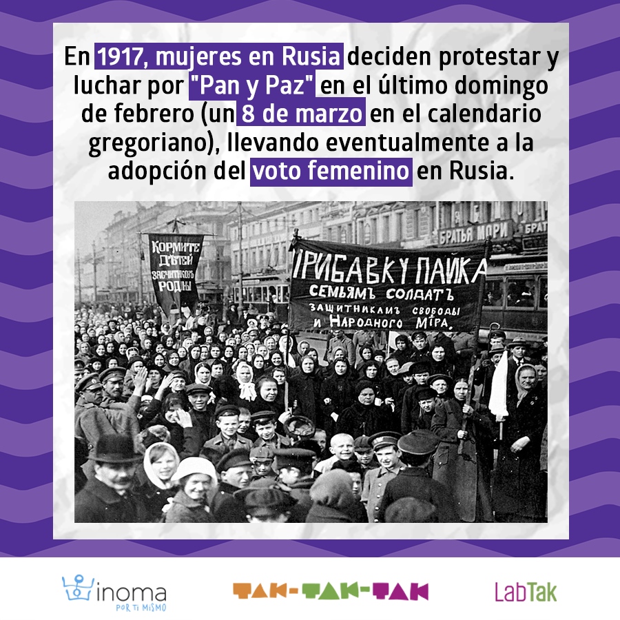 InomaMexico's tweet photo. ¿Por que salieron ayer miles de mujeres a marchar a las calles? Conoce qué dio origen al Día Internacional de la Mujer #8M https://t.co/CFMNEPsyfW