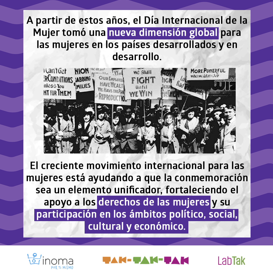 InomaMexico's tweet photo. ¿Por que salieron ayer miles de mujeres a marchar a las calles? Conoce qué dio origen al Día Internacional de la Mujer #8M https://t.co/CFMNEPsyfW