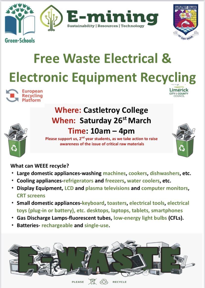 monaleengaa's tweet photo. See attached details of recycling event @CastletroyC on 26th march https://t.co/keQS8X2csL