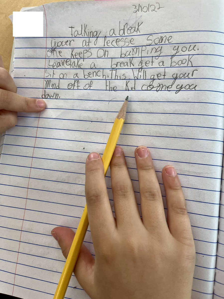 After learning about how, when, and where to take a break to manage strong emotions, students journaled about how they’d handle different situations! #SEL <a href="/2ndStepProgram/">Second Step Programs</a>