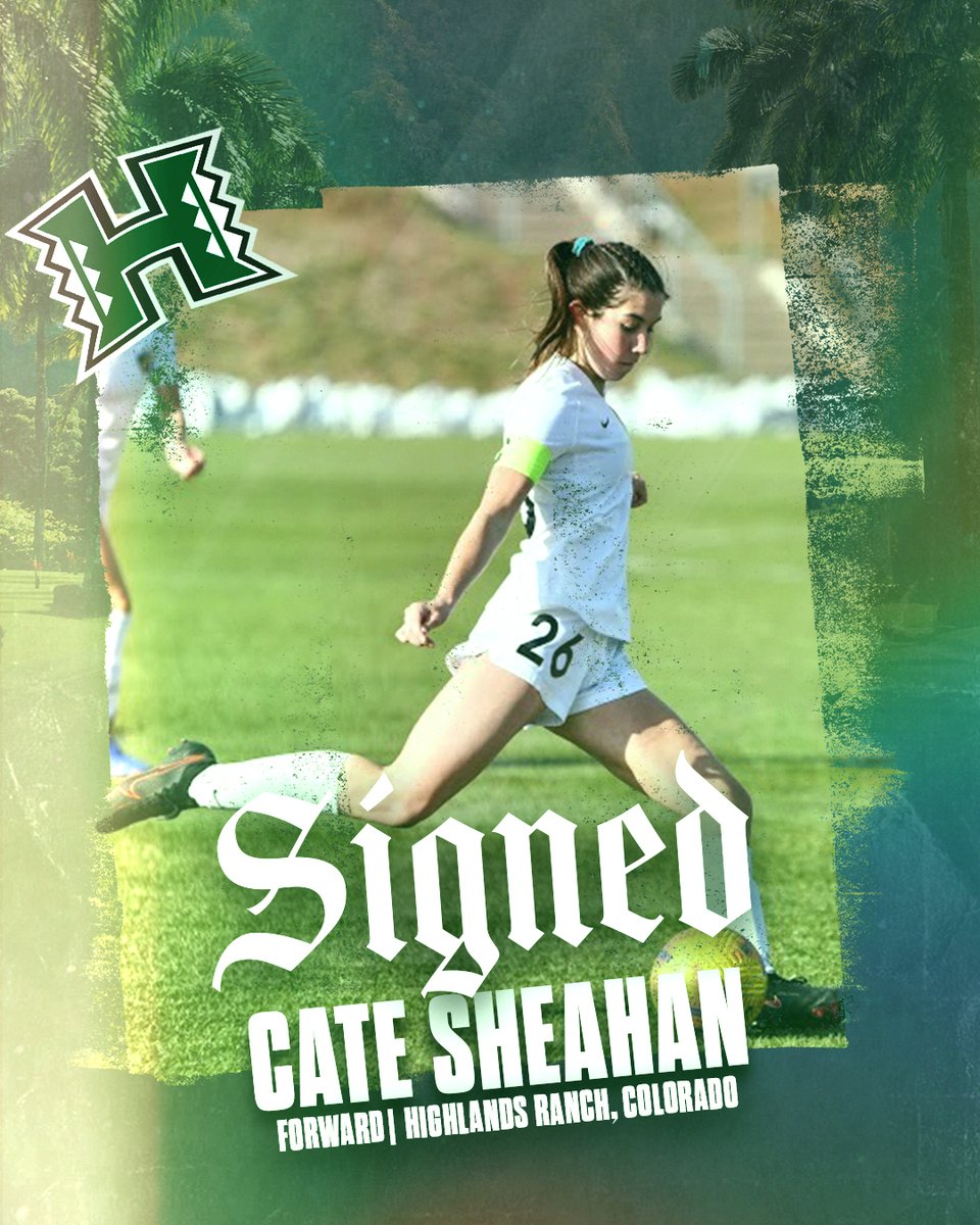 HawaiiWSoccer's tweet photo. Next up is Cate Sheahan, an accomplished attacking forward from Colorado. She adds depth to the roster along with the ability to find the net! Cate, you're now part of a very special ‘ohana. 

#GoBows https://t.co/A7SLKLa3KC
