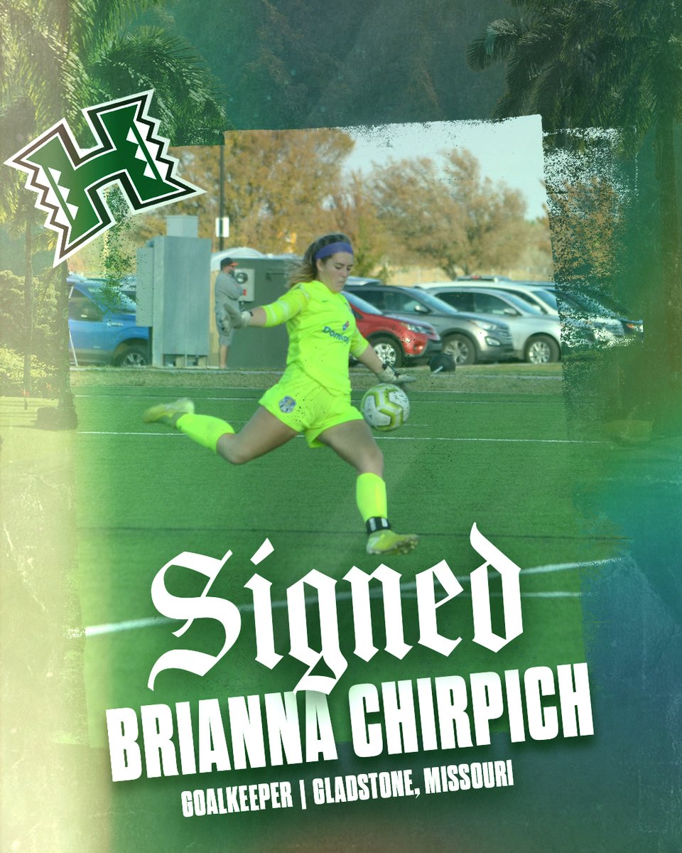 HawaiiWSoccer's tweet photo. Coming to the islands from Gladstone, Missouri is a goalkeeper with sure hands and quick feet! Brianna Chirpich is now a Rainbow Wahine! 

#GoBows https://t.co/uboU8ct3m0