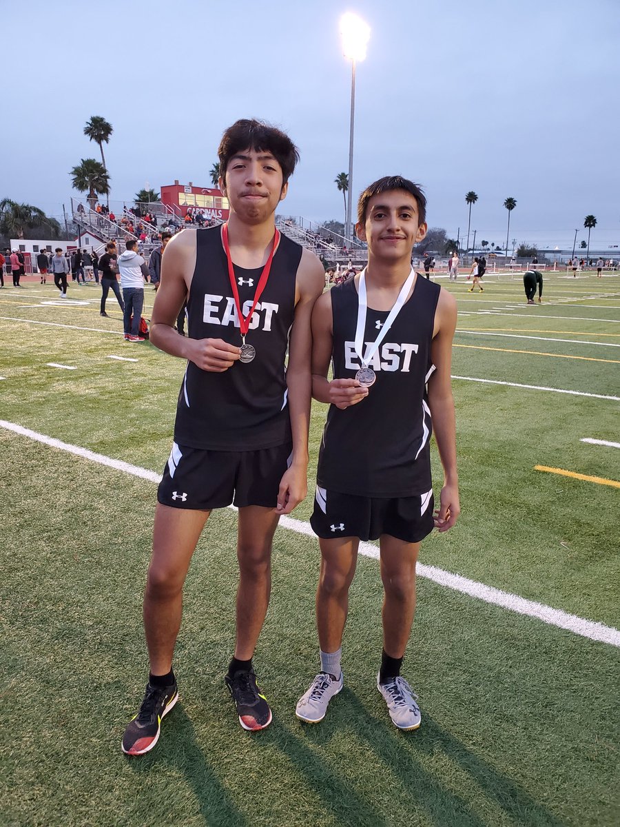 Wildcat Freshman 800 meter dash  runners Octavian De La Serna and Isaias Rivera take 2nd &amp; 3rd at the Harlingen Sub-Varsity Meet.