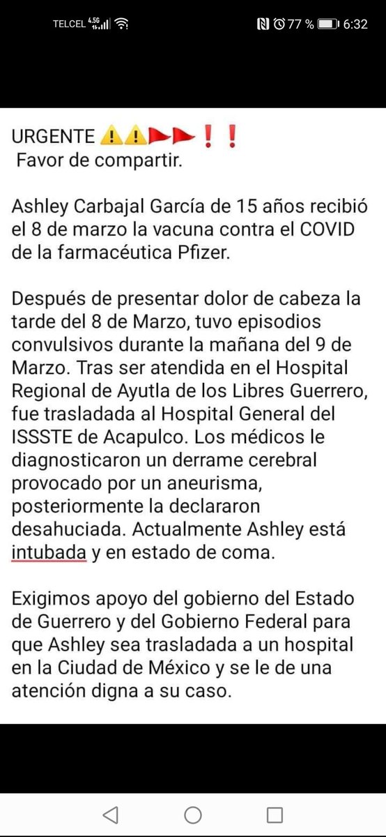 Dian_Iurd's tweet photo. Atención @Edomex @RedAMLOmx @JCarlos_Valerio @AcapulcoGob @SaludGobPue @PfizerMx https://t.co/sc3u2aYKnx