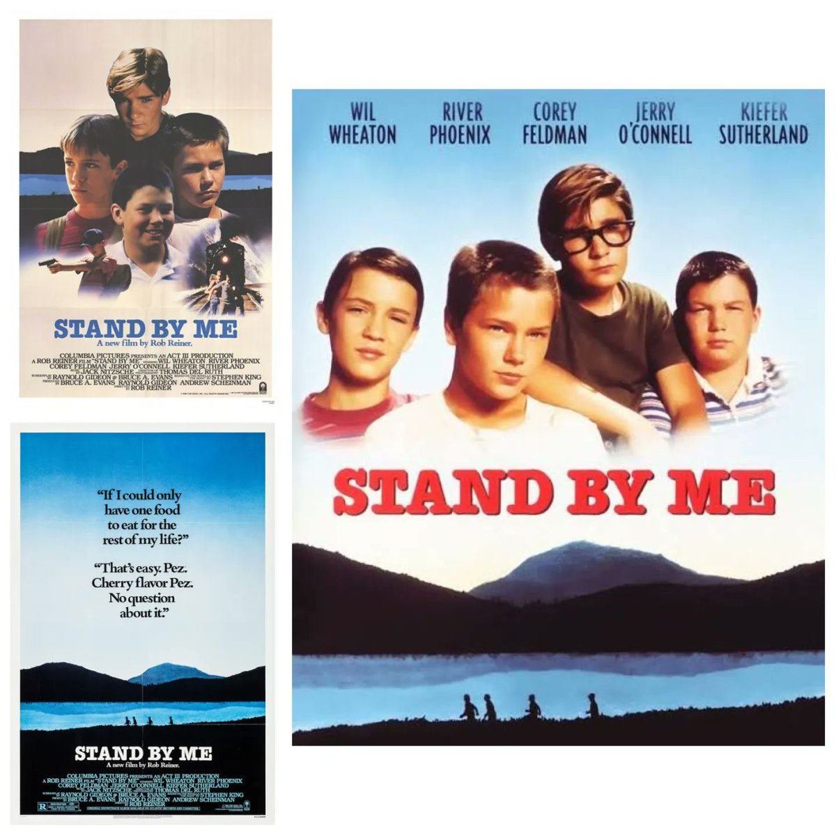 HSSlumberParty's tweet image. SCROLL: And here are some #iconic  posters and official artwork for Stand By Me. 

@the_mikestir #standbyme #twocoreys #coreyfeldman #riverphoenix #jerryoconnell #richarddreyfuss #wilwheaton #robreiner #stephenking