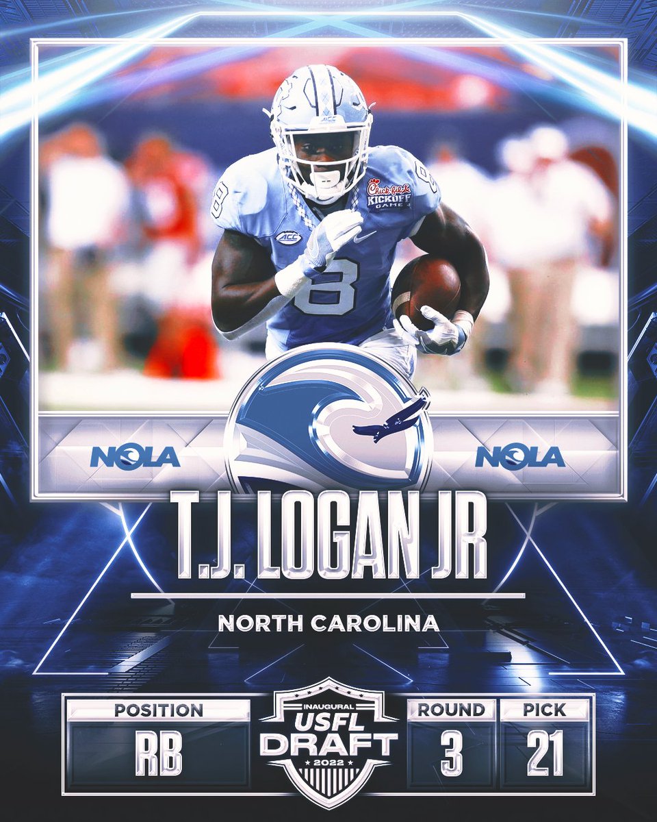 UFLBreakers's tweet photo. The Breakers add another RB! 🙌

With our 3rd Rd Pick in the Supplemental #USFLDraft, we have drafted RB T.J. Logan Jr. https://t.co/msPocXjFiF