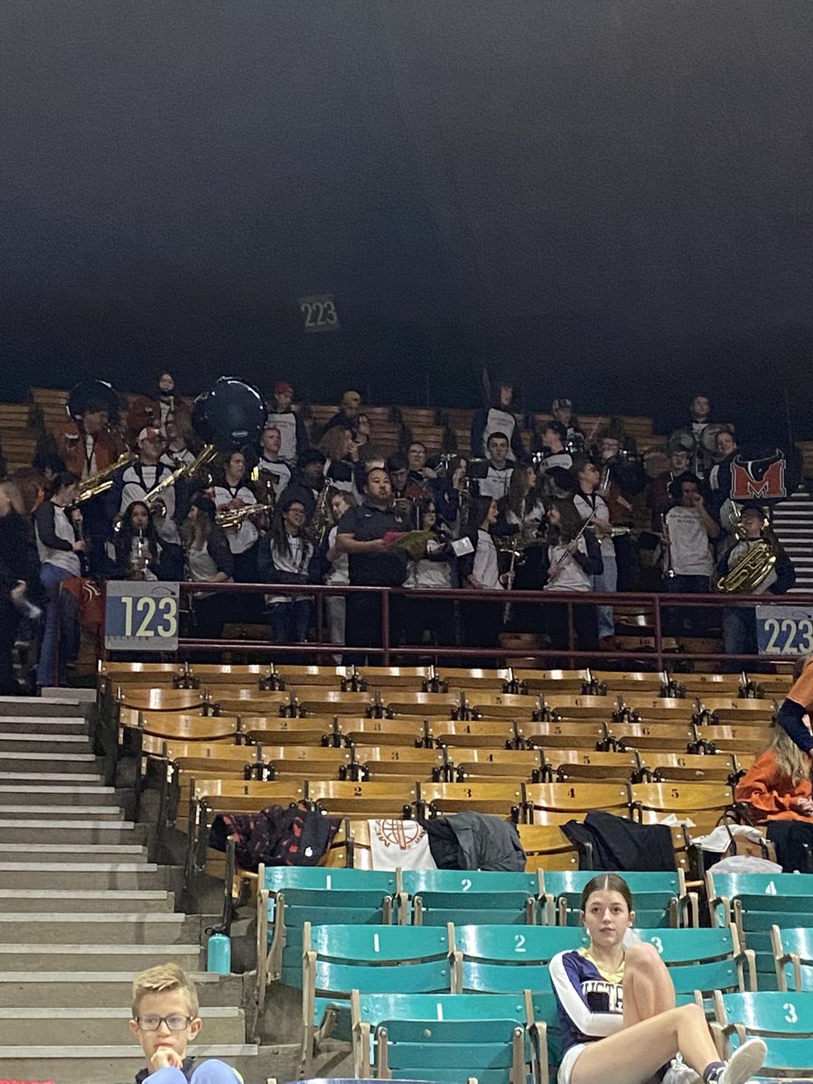 <a href="/MeadHS/">MeadMavericks</a> is ready to roll here at the Denver Coliseum. <a href="/meadgirlsbball/">MeadGirlsBasketball</a> has the support of the whole community. <a href="/cheer_mead/">Mead Cheer Team</a> and <a href="/MeadHSBands/">Mead HS Bands</a> are here to show out too. Let’s go. <a href="/BoCoPreps/">BoCoPreps</a> <a href="/goSVVSD/">Chase McBride</a>