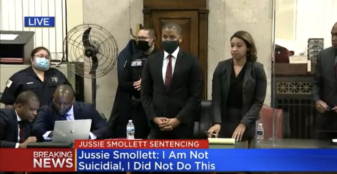 Sandy_L_K's tweet photo. Jussie not happy. SMH He blurted out “I am not suicidal!” #JussieIsGuilty https://t.co/nqE9WDvWhv