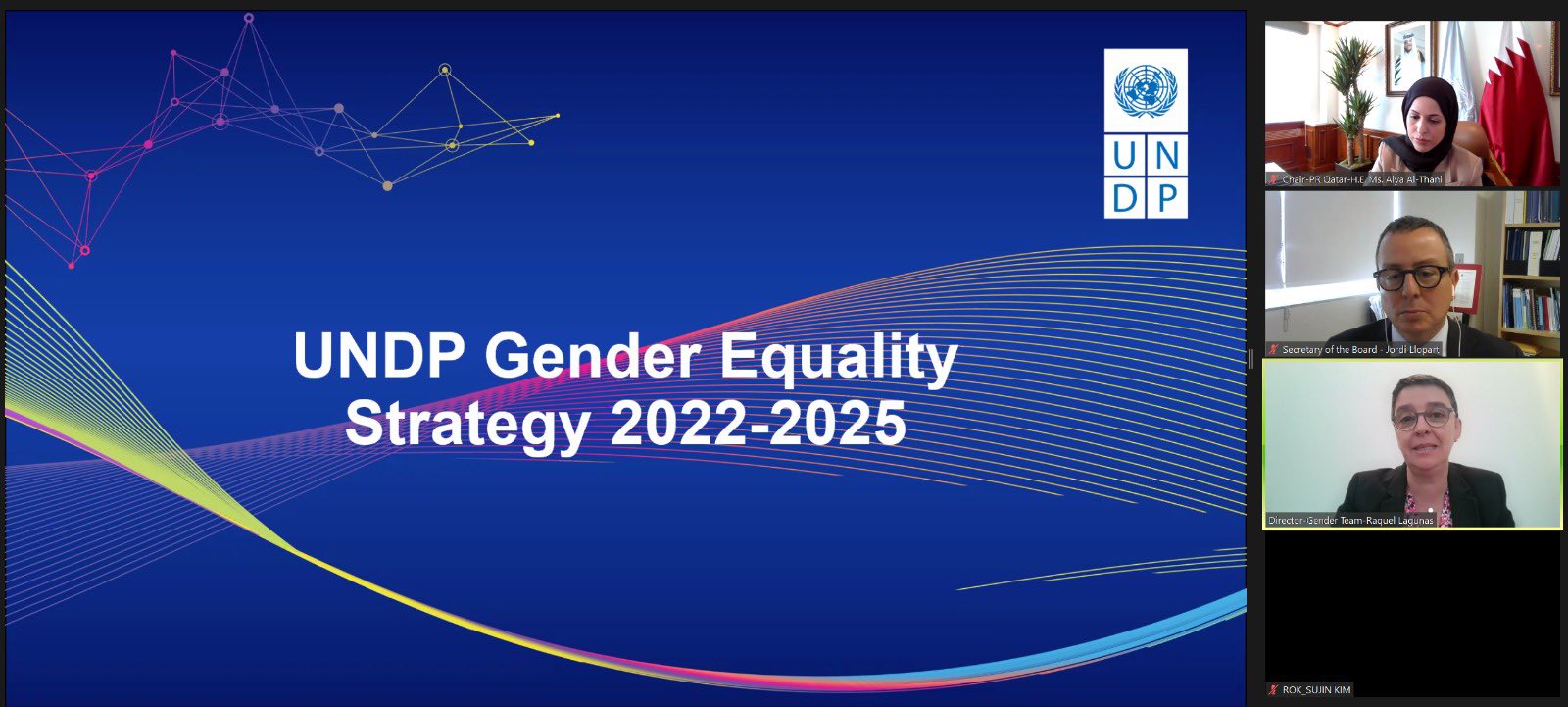 Ahmed Saif Al Thani on Twitter: "As Vice President of @UNDP, @UNFPA &amp; @UNOPS Executive Board, today I chaired the informal consultation on Gender Equality Strategy 2022-2025. #Qatar @QatarAtUN🇶🇦 @UN🇺🇳 https://t.co/Z8BmgsIu8K" /