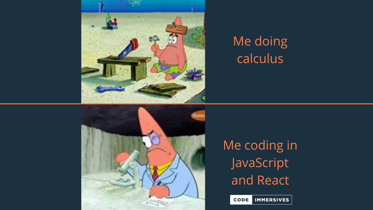 CodeImmersives's tweet photo. You don't have to be great at math to be great at coding!

#CodeImmersives #CodingSchool #TechCareer #Programming #ProgrammingMemes #CodingMeme #Computers #Developer #ProgrammerHumor #CodingLife https://t.co/GQhFPUnNnS