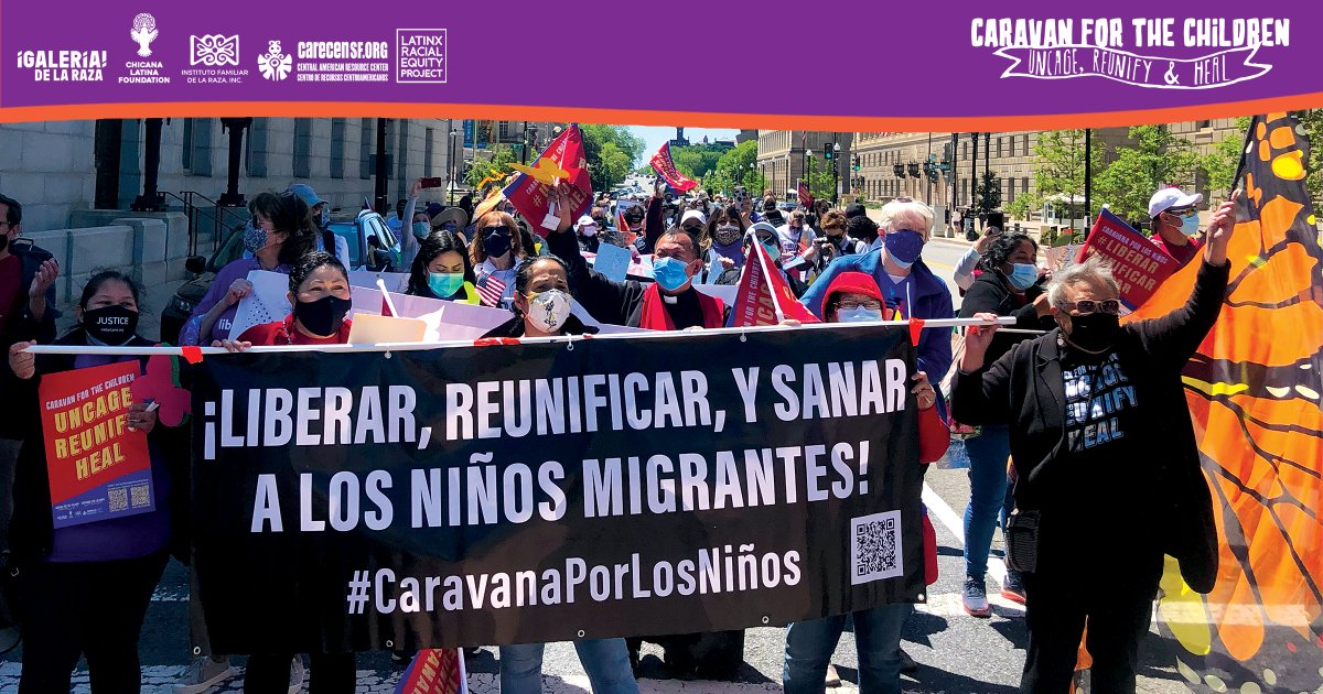 #CaravanForTheChildren is launching phase 2 of the campaign to #UncageReunifyHeal. Sign the petition sponsored by <a href="/PresenteOrg/">Presente.Org</a> and <a href="/ALIANZAAMERICAS/">ALIANZA AMERICAS</a> or visit <a href="/ybca/">YBCA</a> to write your message on a postcard that will make its way to D.C. in May 2022: bit.ly/porlosniños