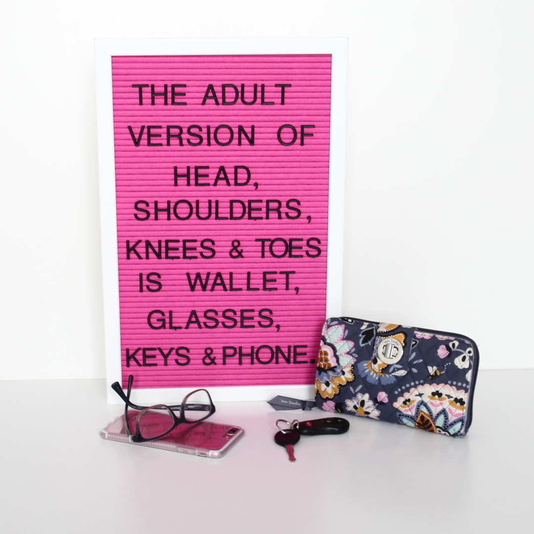 Every time I get ready to leave the house or Office.
.
.
.
.
.
.
.
.
.
. #getorganizedHQ #life #forgetting #keys #wallet #glasses #phone #quotes #motivationalquote #letterboard #letterboards #letterboardinspiration #letterboardquote #letterboardfun #letterboardinspo #feltletterbo