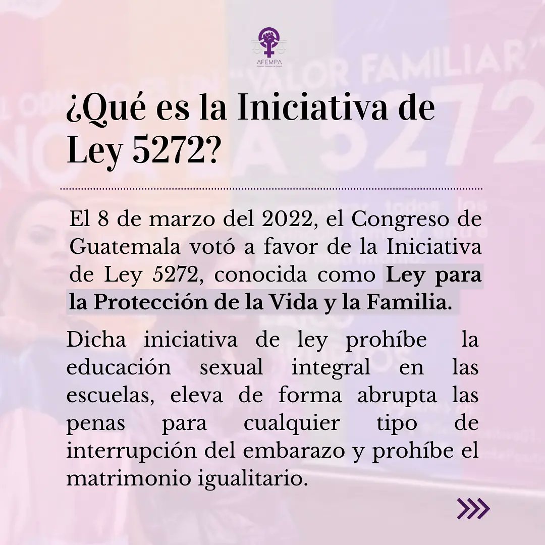 afem_pa's tweet photo. Te traemos información sobre  la Iniciativa de Ley 5272. Un proyecto de ley que vulnera los derechos de las mujeres y personas LGBT. 

Aunque el presidente, ha indicado que va a vetar la iniciativa de ley por inconstitucional, vamos a estar alerta hasta que pase.

#NoALa5272 https://t.co/Uz1gQsLGME