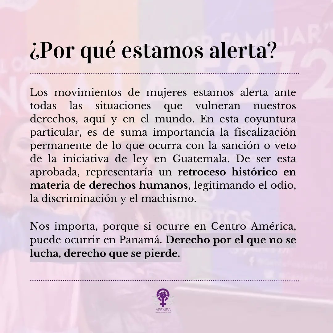 afem_pa's tweet photo. Te traemos información sobre  la Iniciativa de Ley 5272. Un proyecto de ley que vulnera los derechos de las mujeres y personas LGBT. 

Aunque el presidente, ha indicado que va a vetar la iniciativa de ley por inconstitucional, vamos a estar alerta hasta que pase.

#NoALa5272 https://t.co/Uz1gQsLGME