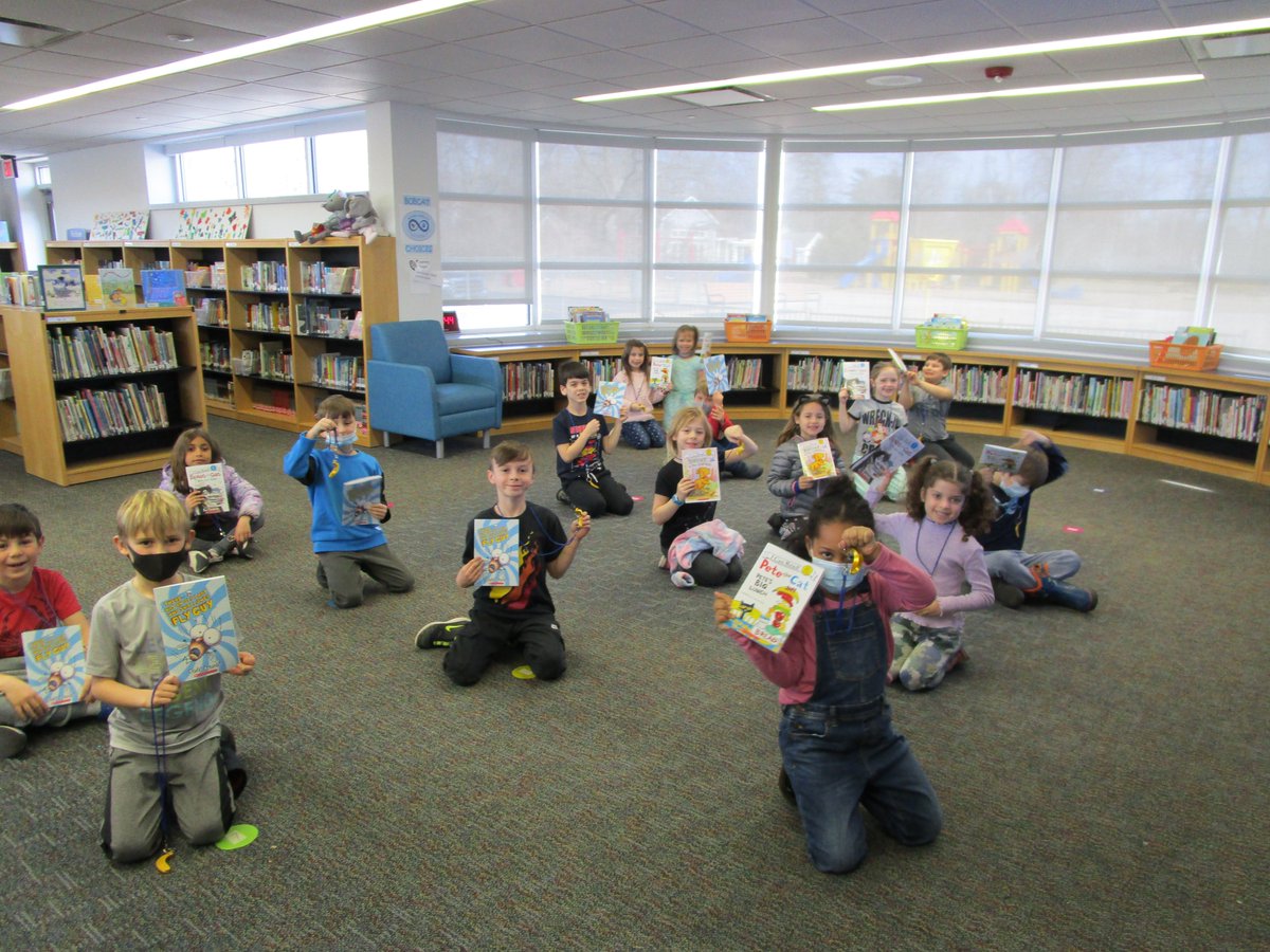 Thank you for coming to visit and bringing us books,  <a href="/baldwinlib/">Baldwin Library</a>!  First graders are ready to get their public library cards! #BPSLibraries <a href="/Beverly_Bobcats/">Beverly Elementary</a>