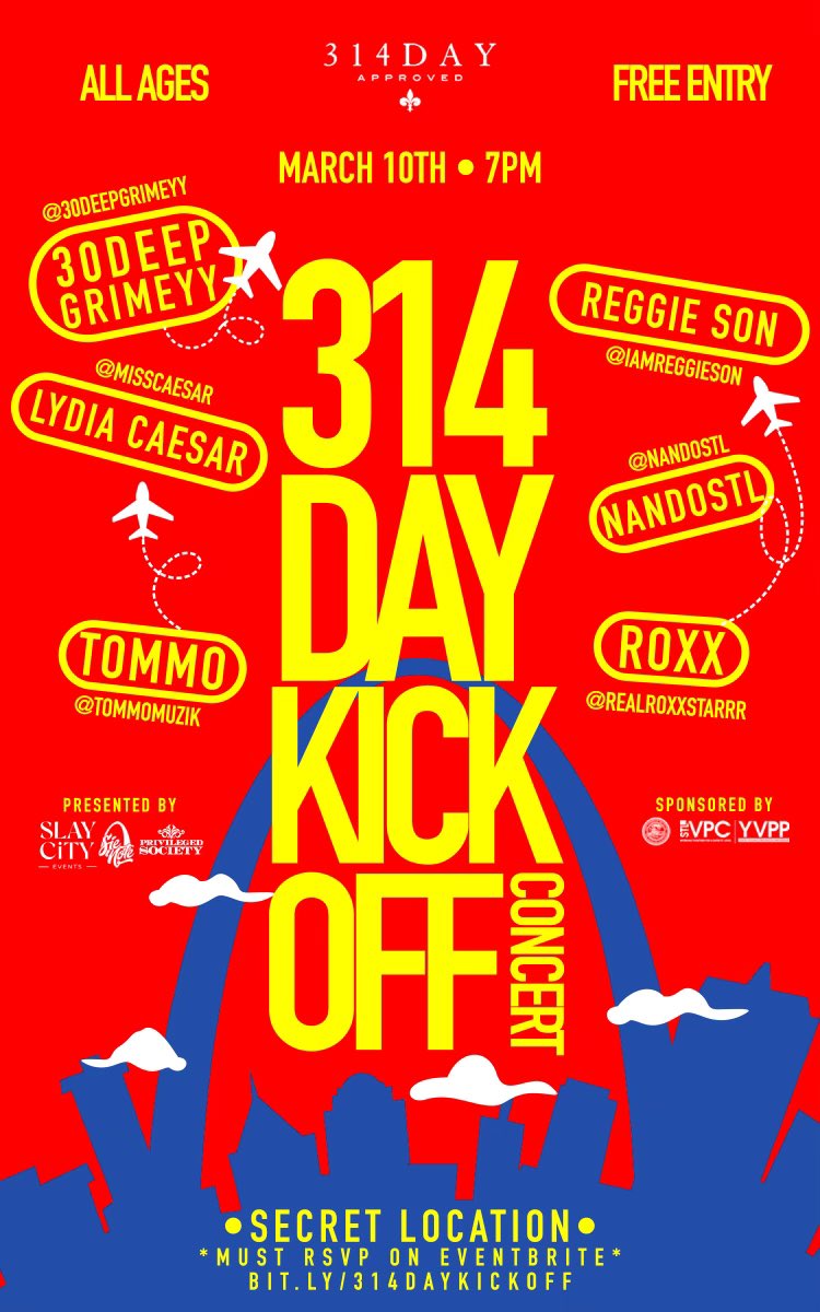 314day's tweet photo. #STL TODAY IS THE OFFICIAL #314DAY WEEKEND KICK OFF CONCERT + AFTER PARTY 🥳

RSVP for Tickets &amp; Location details! https://t.co/pkOCZEH9gR https://t.co/60EwhM5NGD