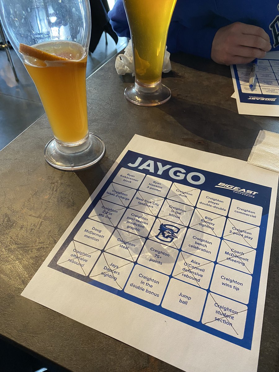 IlgAmanda's tweet photo. BINGO!!! @CreightonAlumni https://t.co/nuWuY3kPFO