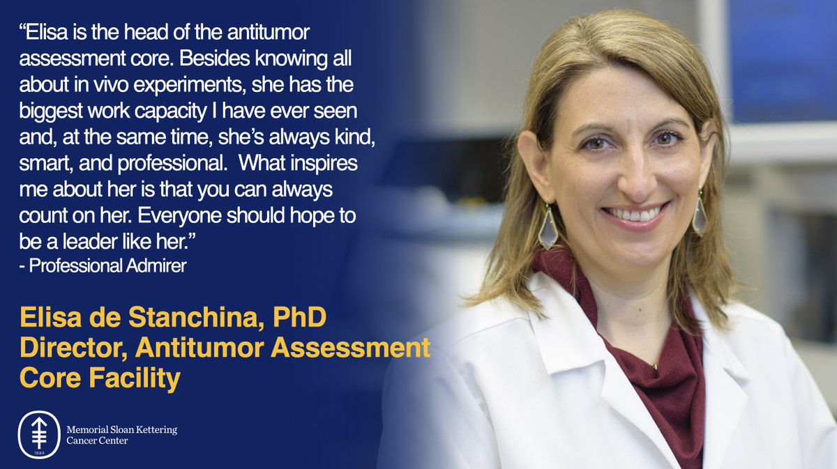 MSKEducation's tweet photo. Starting the last week of #WomensHistoryMonth 2022, highlighting @MSKCancerCenter's Antitumor Assessment Core Facility Director Elisa de Stanchina, PhD.

#WomanInSTEM https://t.co/XPpDHozk4H