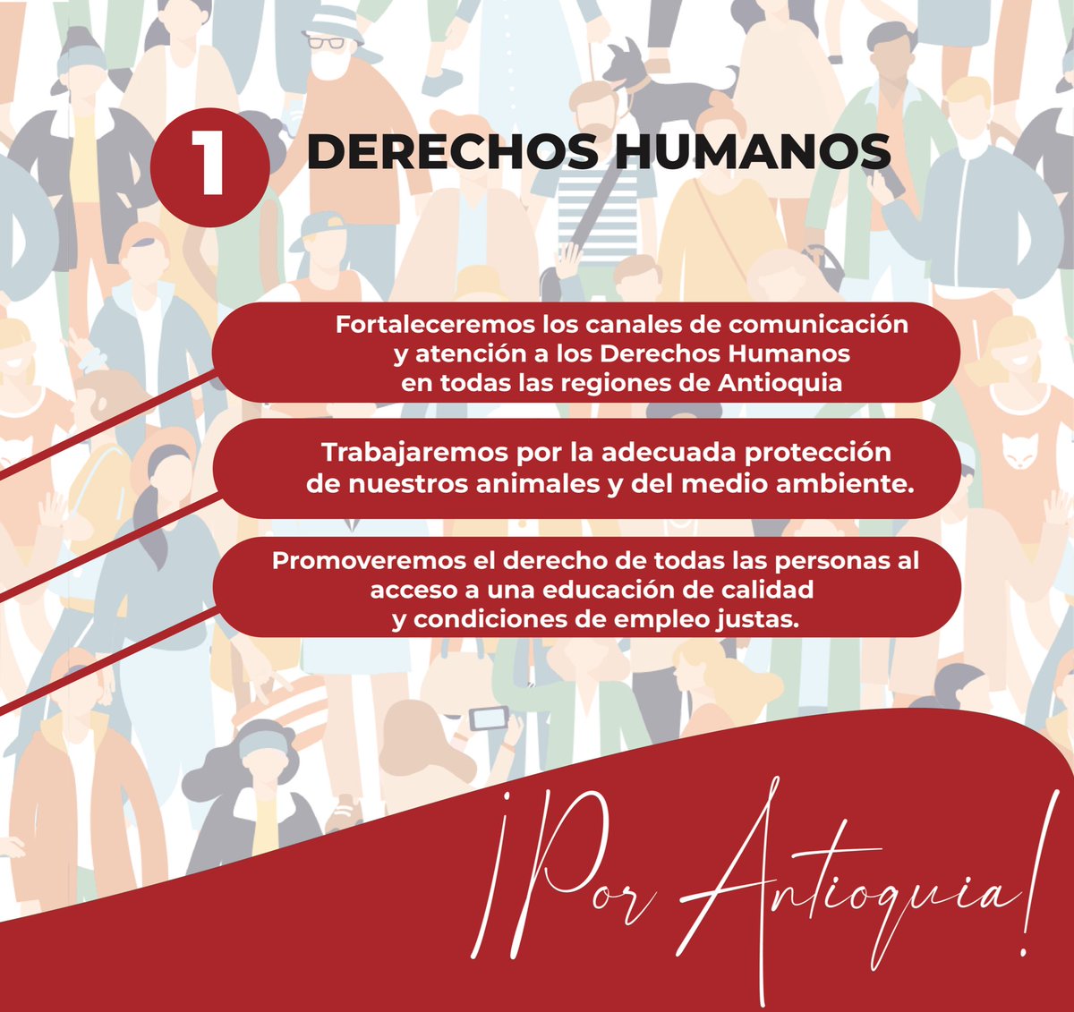 rodriardila's tweet photo. Te invitamos a conocer un poco más de nuestros 3 pilares✊🏻:

📌Desde tiempos inmemorables, orgullosamente defensor de los Derechos Humanos🚩; próximamente tendré la oportunidad de continuar con este legado junto a ustedes.
 ¡Sigamos trabajando juntos POR ANTIOQUIA! https://t.co/Z9BDxannLJ