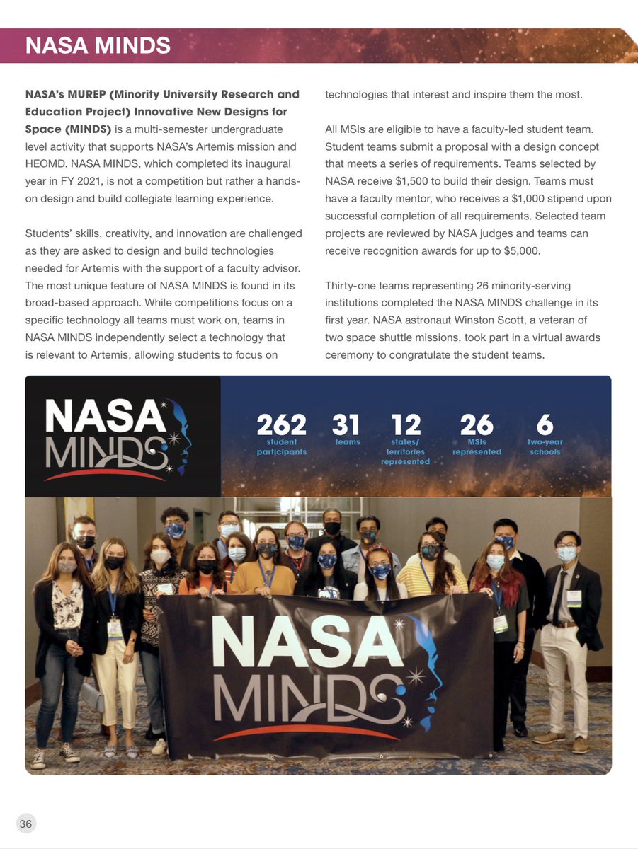 perlalatorre19's tweet photo. #NASAMINDS was featured at the NASA 2021 OSTEM Highlights! 🤩🚀

https://t.co/CBEmpK8UWQ https://t.co/uiv7oPyUzI